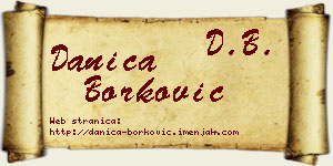 Danica Borković vizit kartica